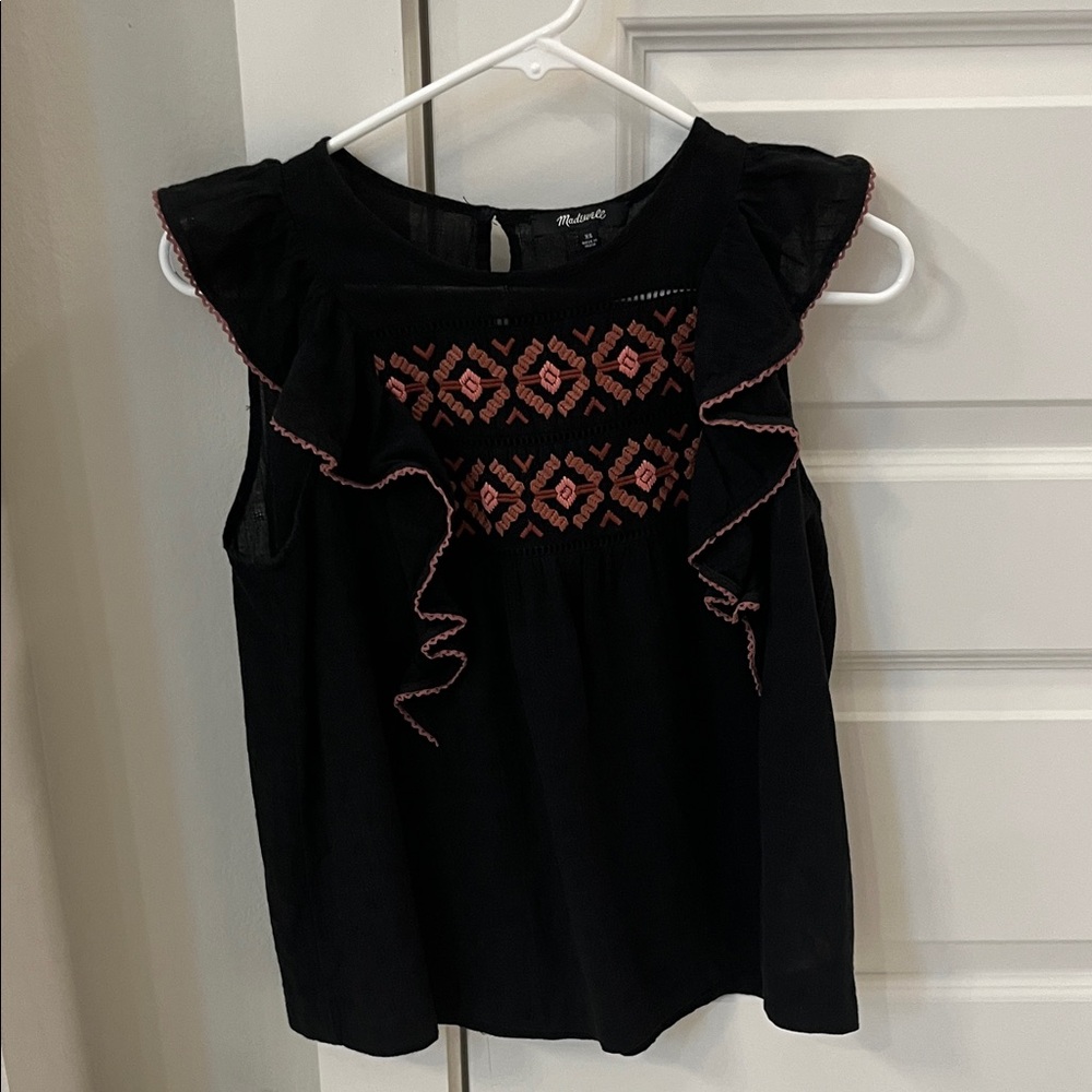 Madewell Top with Embroidered Details